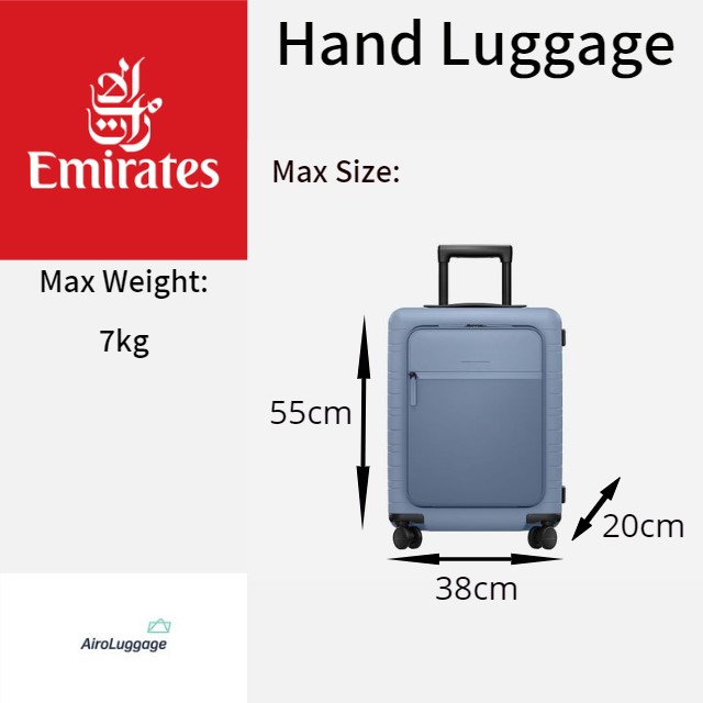 emirates cabin baggage size allowance